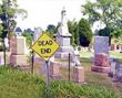 sign at the graveyard 